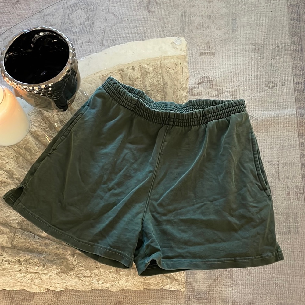 Brandy Melville forest green sweat shorts